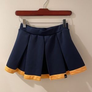 Hype and Vice navy and gold tailgate skirt